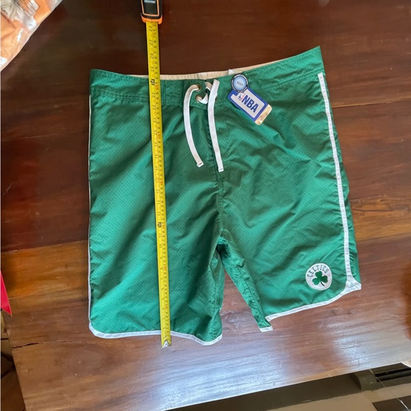 NBA Celtics Kelly Green Swim Shorts with White Drawstring Size: Extra Large NWT - Picture 6 of 7